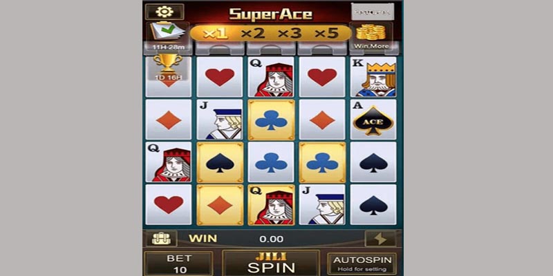 Super ACE có cách tính điểm dựa trên biểu tượng của lá bài